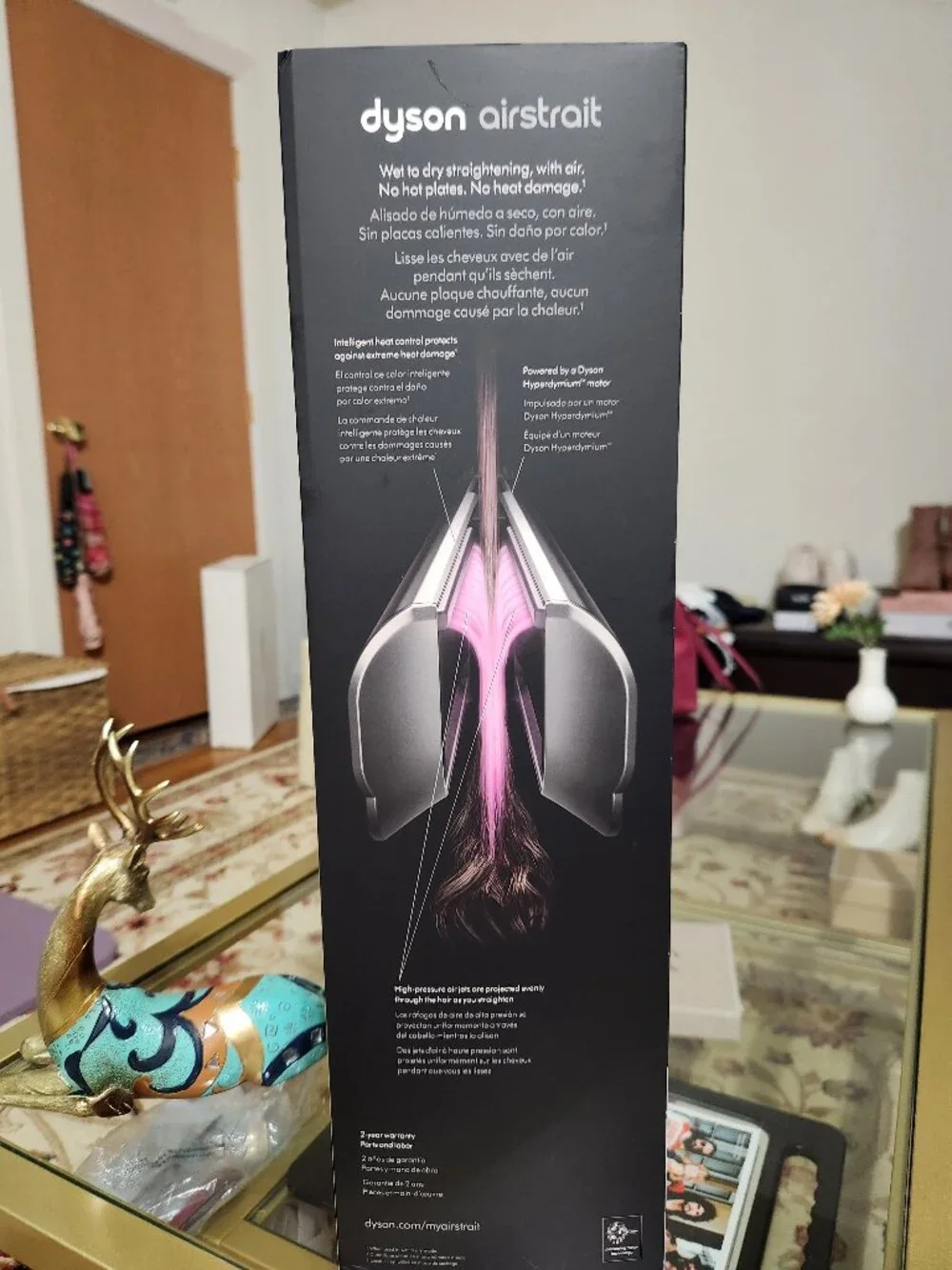 Brand New Dyson Airstrait Straightener Styler- Rose Gold and Pink